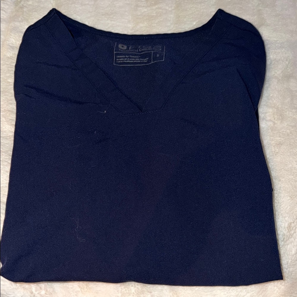 FIGS Navy Blue Scrub Top - Two Pocket small